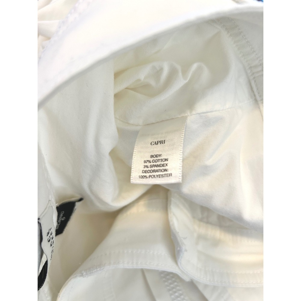 White House Black Market Capri Pants 6 Embroidered Hem - Picture 6 of 6